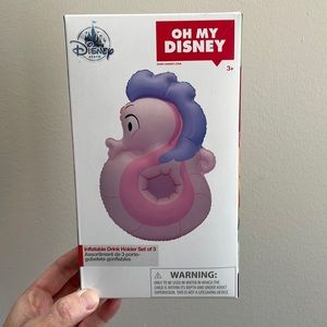 Little mermaid inflatable seahorse drink holders